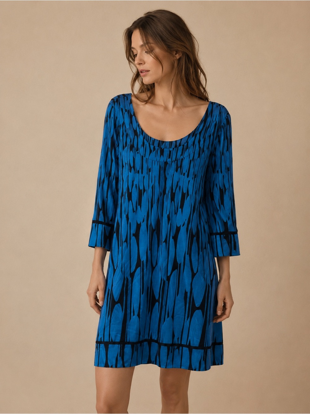 Diane von Furstenberg Aggie Freedom Trail Silk Knit Sheath Mini Dress